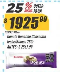 Supermercados Comodin Bonafide donuts chocolate leche/blanco oferta