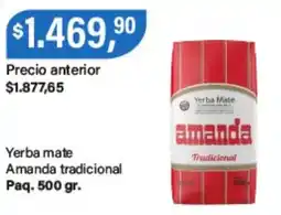Supermercados Damesco Amanda yerba mate tradicional oferta