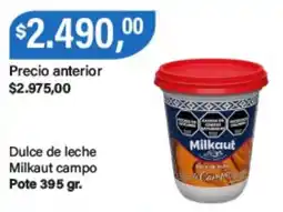 Supermercados Damesco Milkaut dulce de leche campo oferta