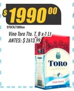 Supermercados Comodin Toro vino tinto oferta