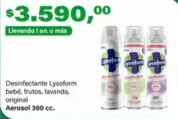 Supermercados Damesco Lysoform desinfectante bebé, frutos, lavanda, original oferta