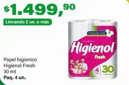Supermercados Damesco Higienol papel higienico fresh oferta