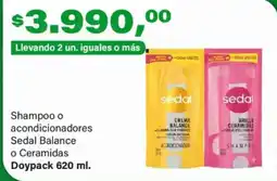 Supermercados Damesco Sedal shampoo o acondicionadores Balance o Ceramidas oferta
