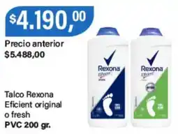 Supermercados Damesco Rexona talco eficient original o fresh oferta
