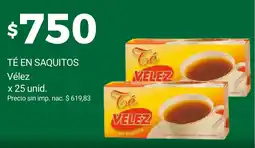Supermercados A Granel Vélez té en saquitos oferta