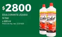 Supermercados A Granel Sidiet edulcorante líquido oferta