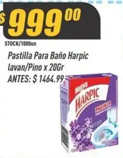 Supermercados Comodin Harpic pastilla para baño lavan/pino oferta