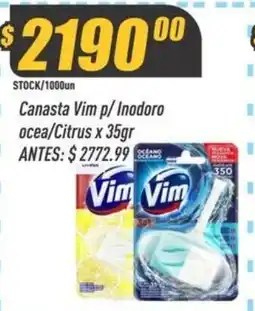 Supermercados Comodin Vim canasta p/inodoro ocea/citrus oferta