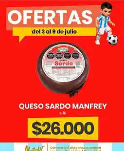 Super Nataly Manfrey queso sardo oferta