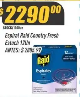 Supermercados Comodin Raid espirales country fresh oferta