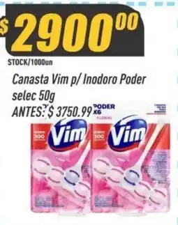 Supermercados Comodin Vim canasta p/inodoro poder selec 50g oferta