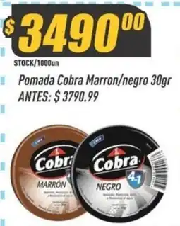 Supermercados Comodin Cobra pomada marron/negro oferta