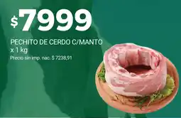 Supermercados A Granel Pechito de cerdo c/manto oferta
