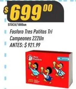Supermercados Comodin Fosforo Tres Patitos Tri oferta