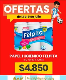 Super Nataly Felpipita papel higiénico oferta