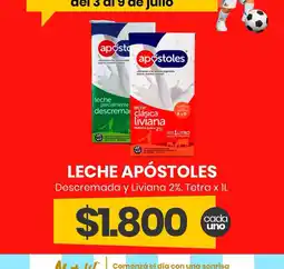 Super Nataly Leche apóstoles leche clásica liviana 2% leche parcialmente descremada oferta