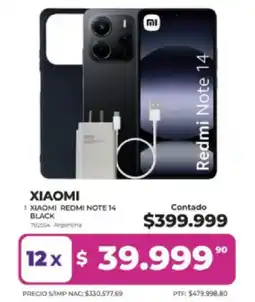 Frávega Xiaomi redmi note 14 black oferta