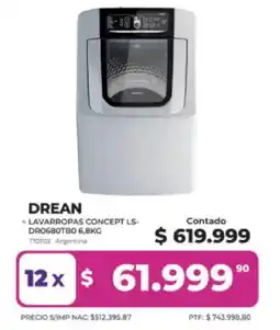 Frávega Drean lavarropas concept ls oferta