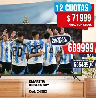 Noblex smart tv 58"