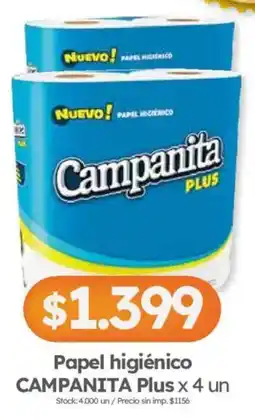 Cordiez Campanita papel higiénico plus oferta