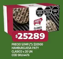 Supermercados Yaguar Paty hamburguesa clásico oferta