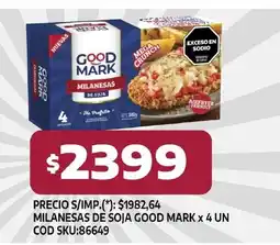 Supermercados Yaguar Good mark milanesas de soja oferta