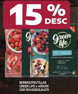 Supermercados Yaguar Green life berries/frutillas oferta
