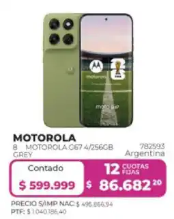 Frávega Motorola motorola g67 4/256gb grey oferta