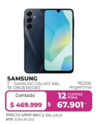 Samsung samsung galaxy a16l-te 128gb negro