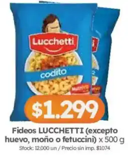 Cordiez Lucchetti fideos codito oferta