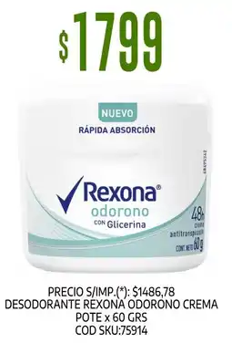 Supermercados Yaguar Rexona desodorante crema oferta