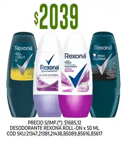 Supermercados Yaguar Rexona desodorante roll-on oferta