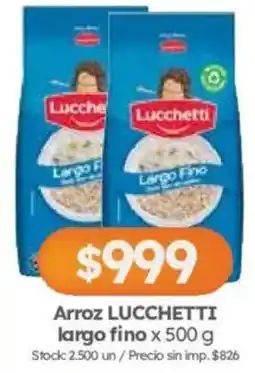 Cordiez Lucchetti arroz largo fino oferta