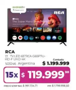Frávega Rca tv led 65 uhd 4k oferta