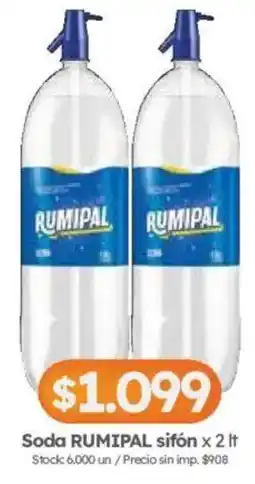 Cordiez Rumipal soda sifón oferta