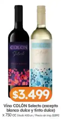 Cordiez Colón vino selecto oferta