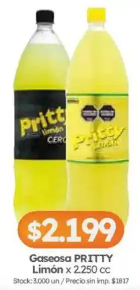 Cordiez Pritty gaseosa limón oferta