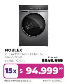 Frávega Noblex lavasec noblex nols-1057dgn 10k oferta