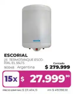 Frávega Escorial termotanque escorial el 55lts oferta
