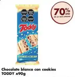 Disco Toddy chocolate blanco con cookies oferta