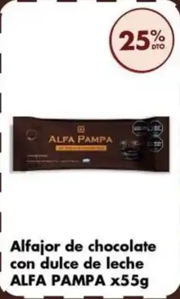 Disco Alfa pampa alfajor de chocolate con dulce de leche oferta