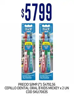 Supermercados Yaguar Oral-B cepillo dental kids mickey oferta