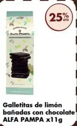 Disco Alfa pampa galletitas de limón bañadas con chocolate oferta