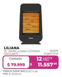 Frávega Liliana infra.liliana cigf200n oscilante oferta