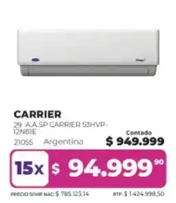 Frávega Carrier a.a.sp carrier 53hvp-12n81e oferta