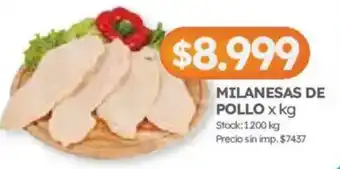 Cordiez Milanesas de pollo oferta