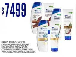 Supermercados Yaguar Head & shoulders shampoo/acondicionador oferta