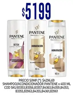 Supermercados Yaguar Pantene shampoo acondicionador oferta