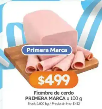 Cordiez Primera Marca fiambre de cerdo oferta