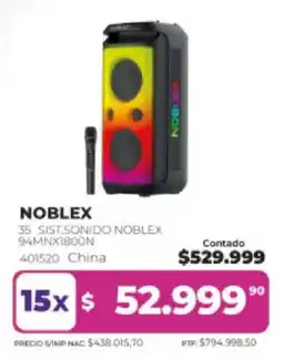 Frávega Noblex sistema sonido noblex oferta